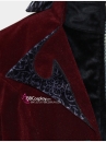 Vest Tuxedo Đỏ Nhung Gothic Phong Cách Steampunk Vest Dracula