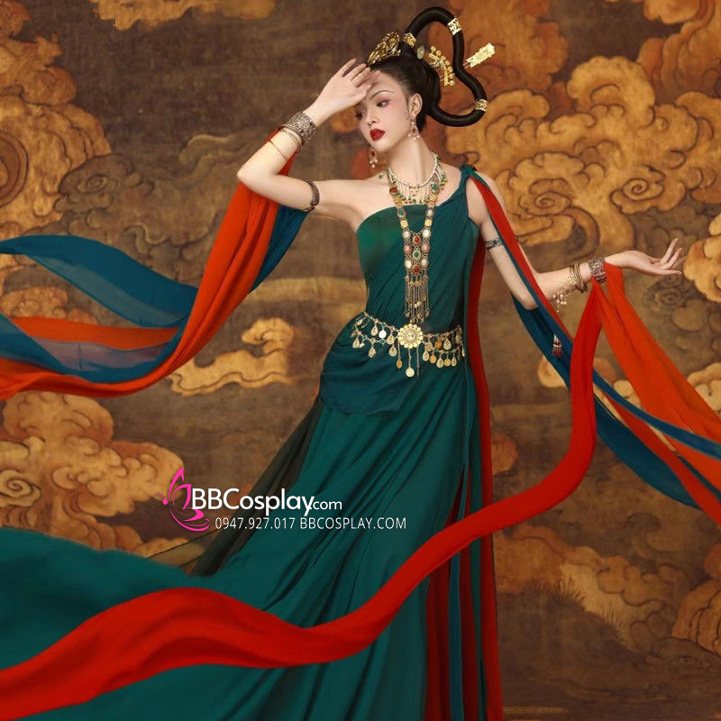 Lịch sử giá Hán phục cổ trang trang phục múa Đôn Hoàng set 5 món cập nhật  3/2024 - Mua Thông Minh