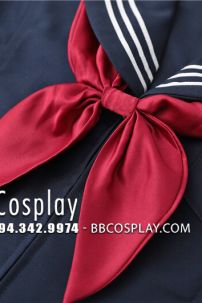 Bộ Nữ Sinh Xanh Đen Tay Dài