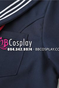 Bộ Nữ Sinh Xanh Đen Tay Dài