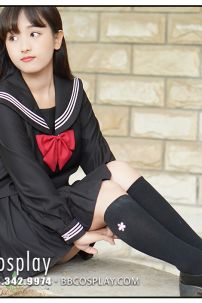 Trang Phục Seifuku Nữ Sinh Tay Dài Áo Đen Váy Đen