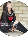 Đồ Seifuku Nữ Sinh Tay Dài Áo Đen Váy Đen - 3 Sọc