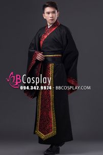 Cổ Trang Nam Đường Triều Đen Viền Đỏ