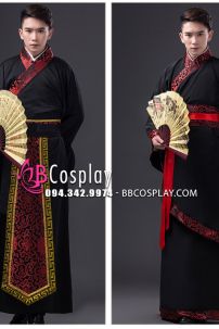Cổ Trang Nam Đường Triều Đen Viền Đỏ