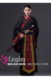 Cổ Trang Nam Đường Triều Đen Viền Đỏ