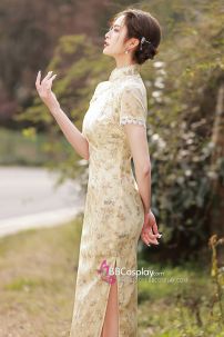 Sườn Xám Mỹ Nhân Cổ Điển Dịu Dàng Dáng Dài