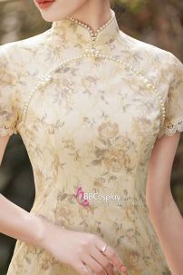 Sườn Xám Mỹ Nhân Cổ Điển Dịu Dàng Dáng Dài