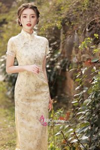 Sườn Xám Mỹ Nhân Cổ Điển Dịu Dàng Dáng Dài