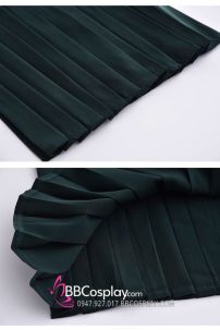 Croptop Nữ Sinh Váy Xanh Rêu