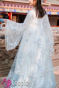 Bộ Hán Phục Tịnh Yên Tone Trắng Xanh