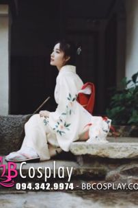 Yukata Kem Obi Đỏ