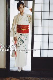 Yukata Kem Obi Đỏ