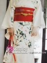 Yukata Kem Obi Đỏ