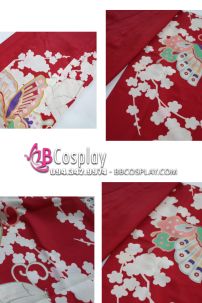 Kimono Chuẩn Nhật Đỏ Nữ Tính