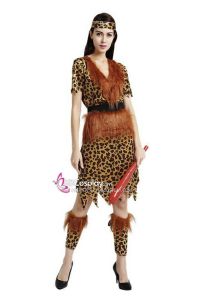 Đồ Người Rừng Nữ Da Beo Viền Lông