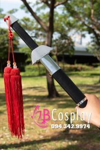 Kiếm Gỗ Cổ Trang Vỏ Bọc Da Đen