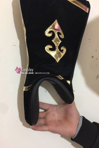 Giày Hỷ Nam Đỏ Viền Vàng - Giày Tuồng Cổ Trang