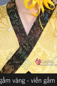 Trang Phục Hoàng Thượng Giá Rẻ Màu Vàng Viền Đen
