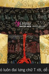 Trang Phục Hoàng Thượng Giá Rẻ Màu Vàng Viền Đen