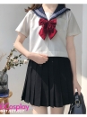 Nữ Sinh Áo Trắng 3 Sọc - Váy Xanh Đen Cơ Bản