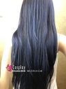 Tóc Đen Xám Highlights Xanh Dài 50Cm