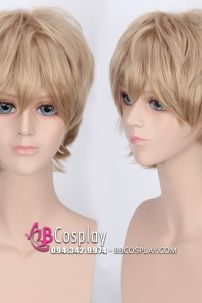 Tóc Giả Vàng Khói Ngắn Cosplay