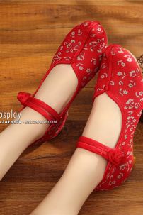 Hài Vải Hán Phục In Hoa - Hài Nữ Cổ Trang