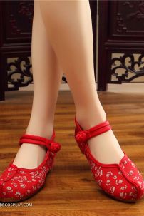 Hài Vải Hán Phục In Hoa - Hài Nữ Cổ Trang