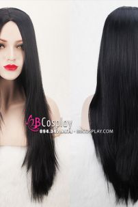 Tóc Giả Đen 2 Mái Dài 70Cm
