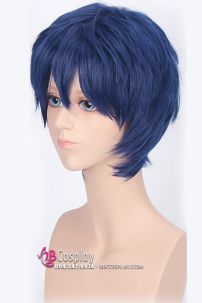 Tóc Giả Ngắn Nam Xanh Đậm Cosplay