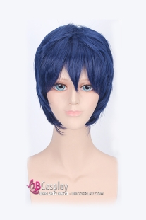 Tóc Giả Ngắn Nam Xanh Đậm Cosplay