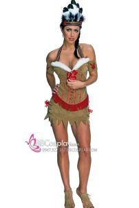 Đồ Nữ Thổ Dân Nâu Viền Đỏ