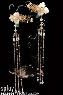 Kẹp Cài Tóc Hoa Mai Trắng