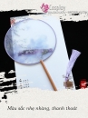 Quạt Cổ Trung Hoa Cán Ngắn Hoa Đào