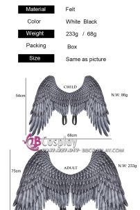 Cánh Thiên Thần Đen Vải In 3D