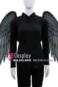 Cánh Thiên Thần Đen Vải In 3D