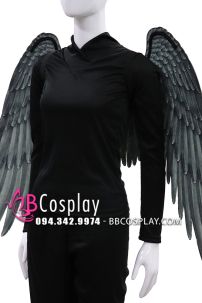 Cánh Thiên Thần Đen Vải In 3D