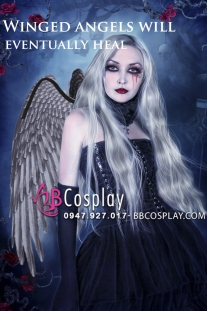 Cánh Thiên Thần Đen Vải In 3D