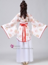 Trang Phục Nữ Nhà Tần Áo Hoa Váy Trắng Viền Đỏ