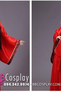 Đồ Nữ Thời Tần Áo Đỏ Váy Đỏ Viền Gấm