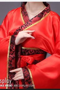 Đồ Nữ Thời Tần Áo Đỏ Váy Đỏ Viền Gấm