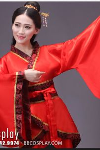 Đồ Nữ Thời Tần Áo Đỏ Váy Đỏ Viền Gấm