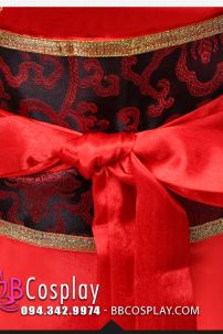 Đồ Nữ Thời Tần Áo Đỏ Váy Đỏ Viền Gấm