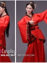 Trang Phục Nữ Thời Tần Áo Đỏ Váy Đỏ Viền Gấm
