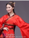 Trang Phục Nữ Thời Tần Áo Đỏ Váy Đỏ Viền Gấm