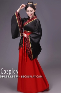 Trang Phục Hằng Nga- Áo Đen Váy Đỏ Giá Rẻ