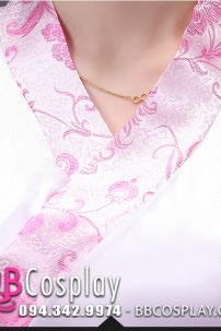 Cổ Trang Thời Tần Áo Trắng Váy Hồng