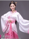 Cổ Trang Thời Tần Áo Trắng Váy Hồng