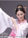 Cổ Trang Thời Tần Áo Trắng Váy Hồng