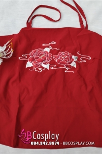 Áo Yếm Đỏ Cổ Trang Thêu Hoa Hồng Dùng Cho Hán Phục